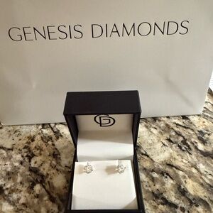 2 karat lab diamond earrings